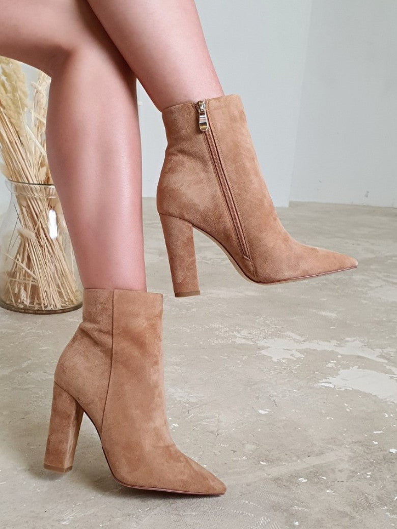 Faux Suede Ankle Boots