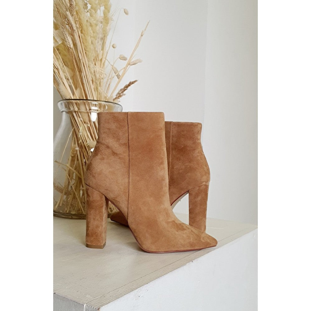 Faux Suede Ankle Boots