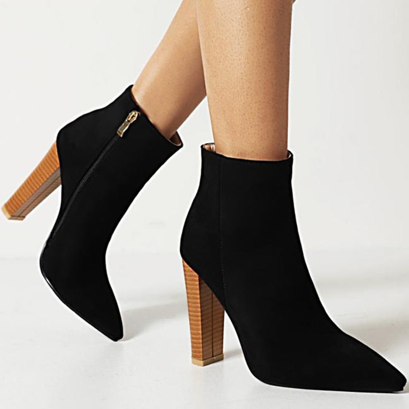 Gorgeous Earth Tone Suede Ankle Boots