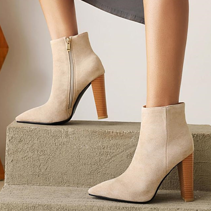 Gorgeous Earth Tone Suede Ankle Boots