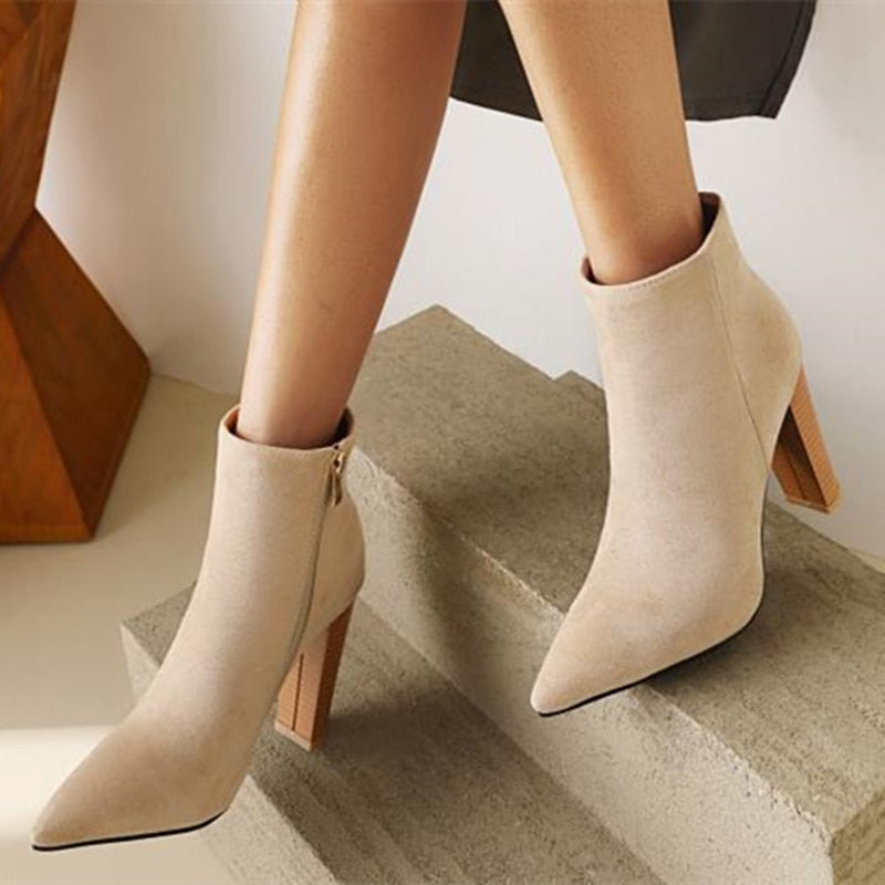 Gorgeous Earth Tone Suede Ankle Boots