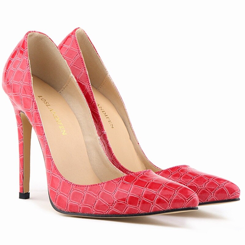 Escarpins slim 11 cm crocodile pointu