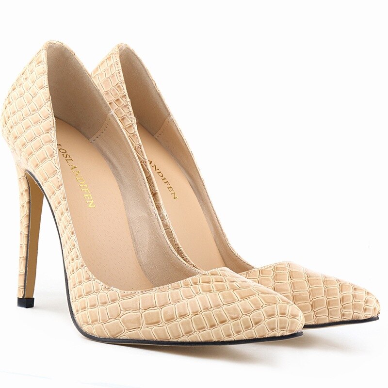 Escarpins slim 11 cm crocodile pointu