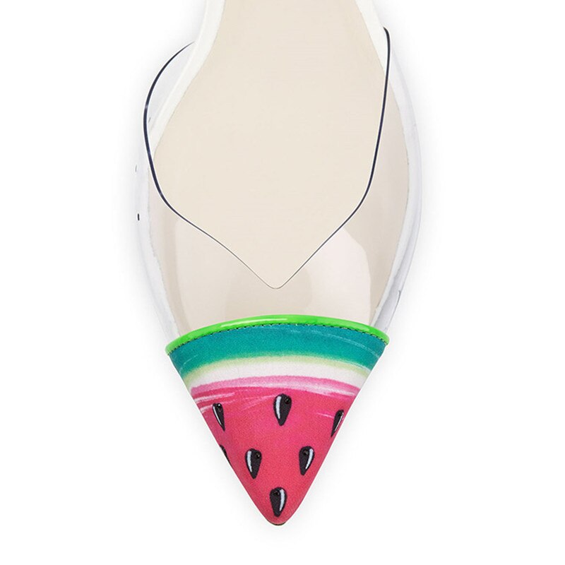 Watermelon Print Stiletto Pumps