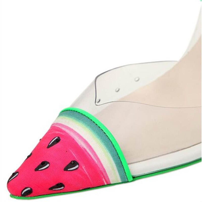 Watermelon Print Stiletto Pumps