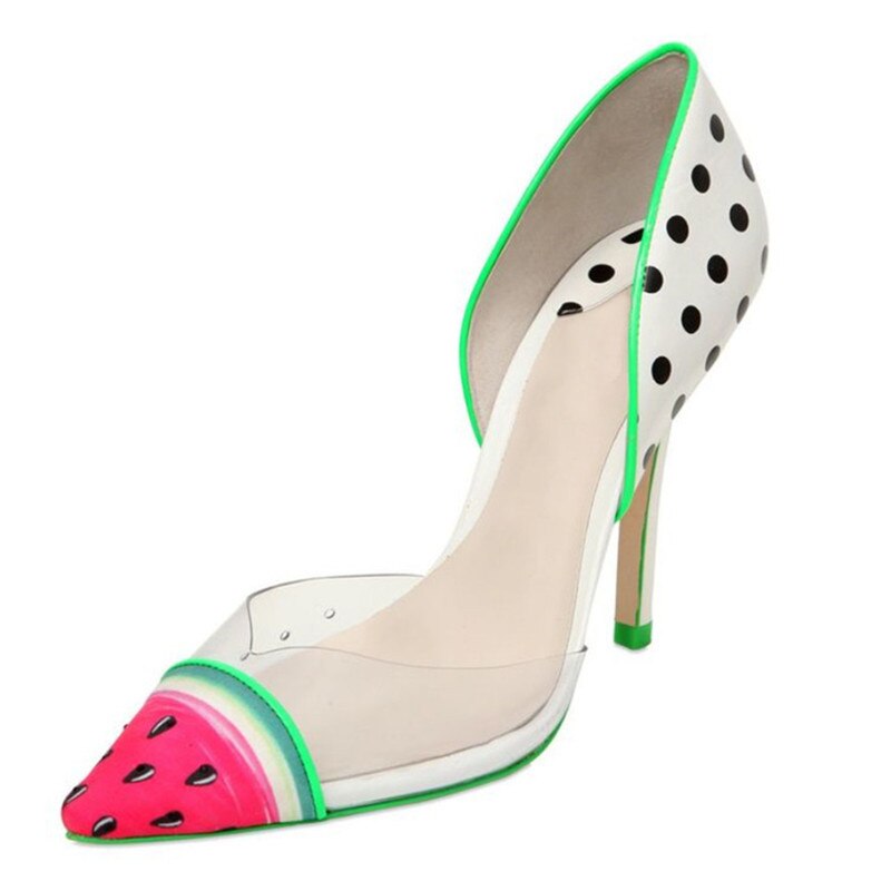 Watermelon Print Stiletto Pumps