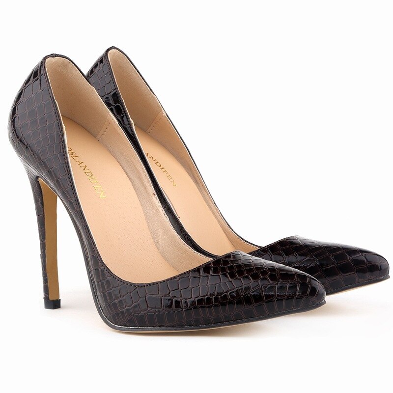 Pointed crocodile 11 cm slim stilettos