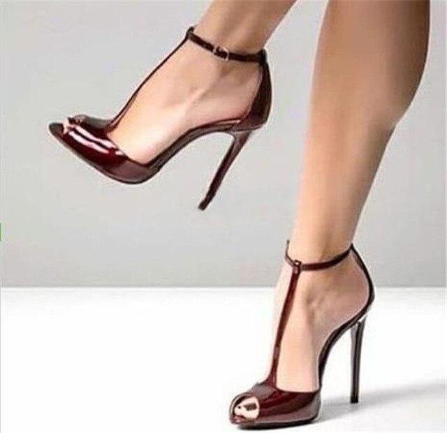 T-Strap Stiletto Pumps Stiletto 12cm