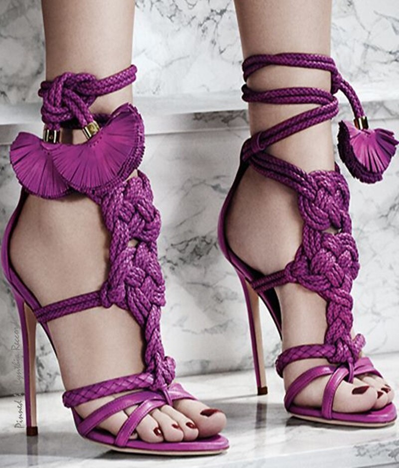 Sexy Rope Knot High Stiletto Sandals