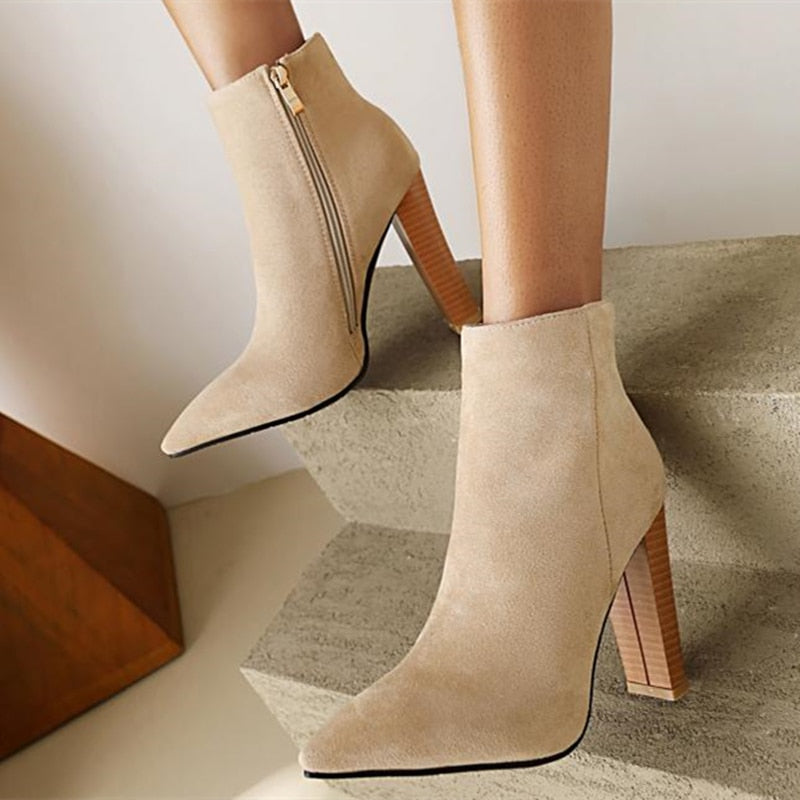 Gorgeous Earth Tone Suede Ankle Boots