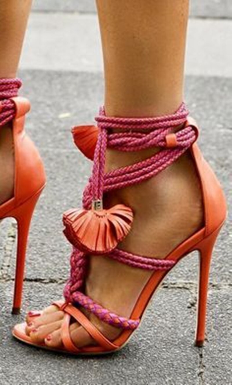 Sexy Rope Knot High Stiletto Sandals