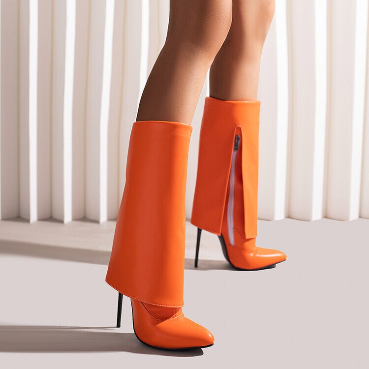 Mid-Calf Hoof Heel Boots