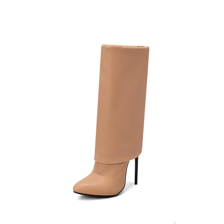 Mid-Calf Hoof Heel Boots