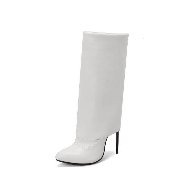 Mid-Calf Hoof Heel Boots