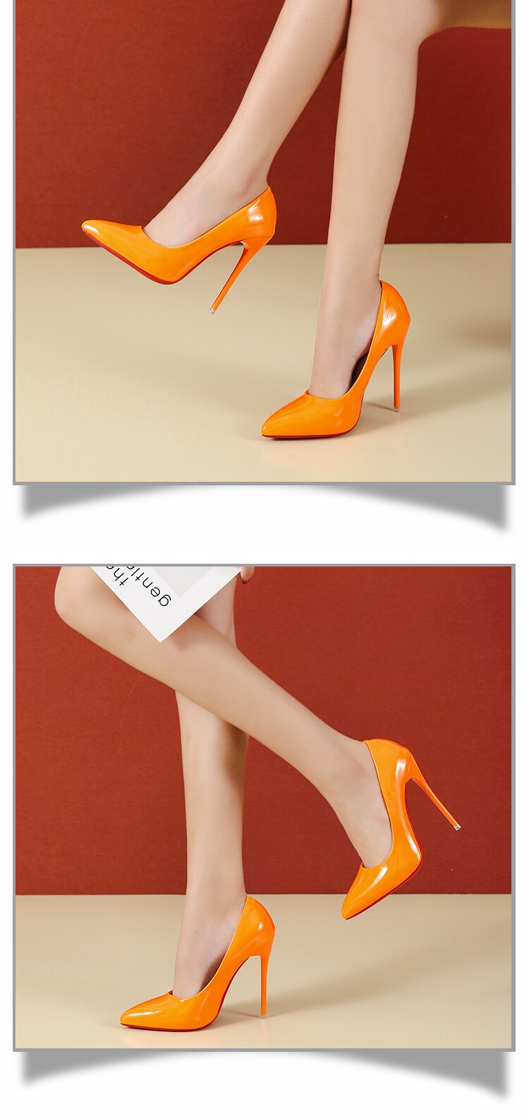 Pointed Toe, Red Sole Stiletto Pumps 12cm