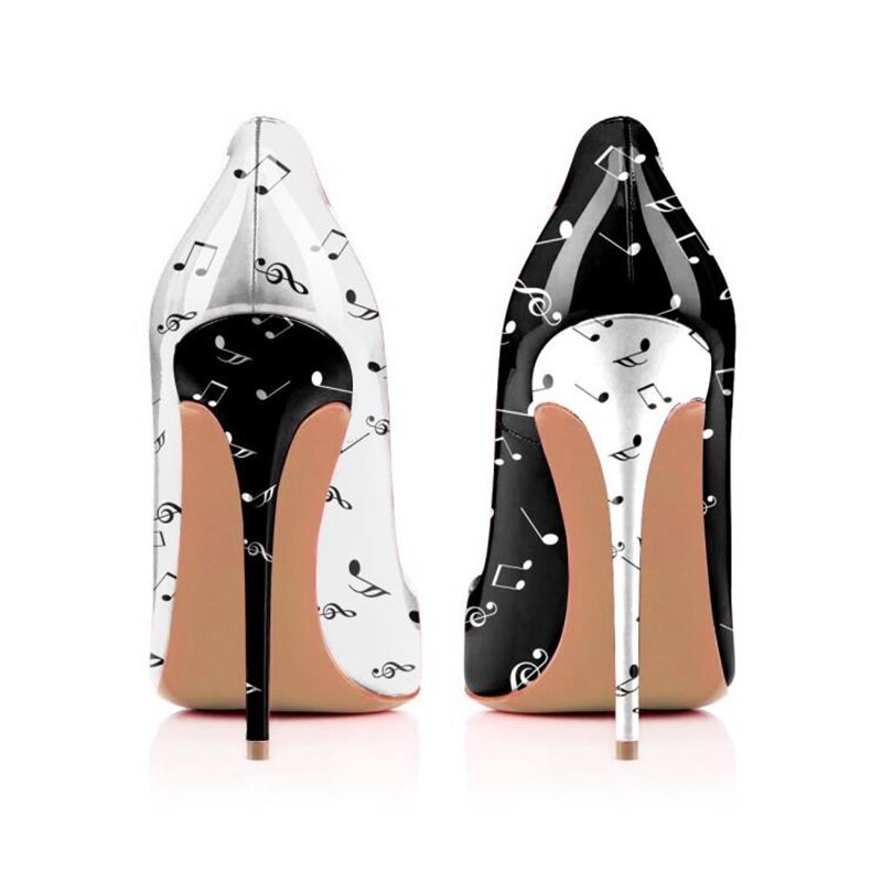 Music Notation Stiletto Pumps