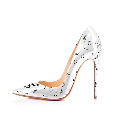 Music Notation Stiletto Pumps