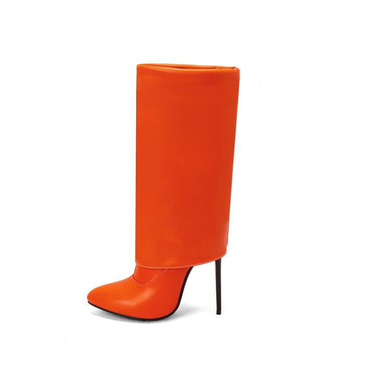 Mid-Calf Hoof Heel Boots