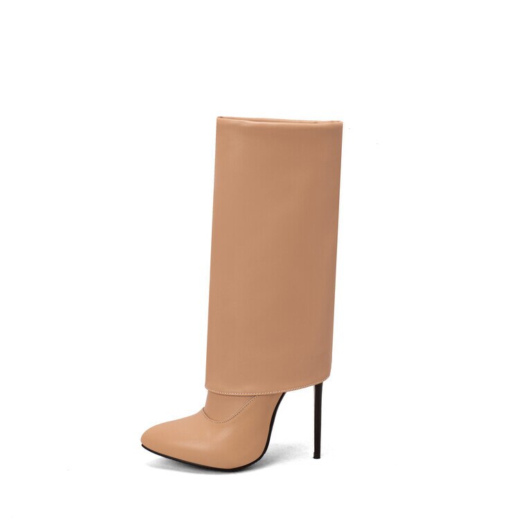 Mid-Calf Hoof Heel Boots