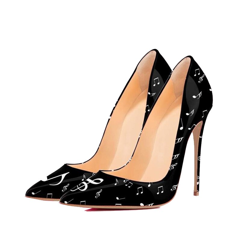 Music Notation Stiletto Pumps