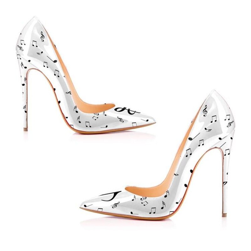 Music Notation Stiletto Pumps