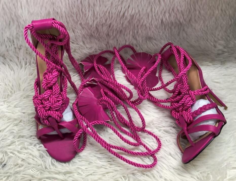 Sexy Rope Knot High Stiletto Sandals