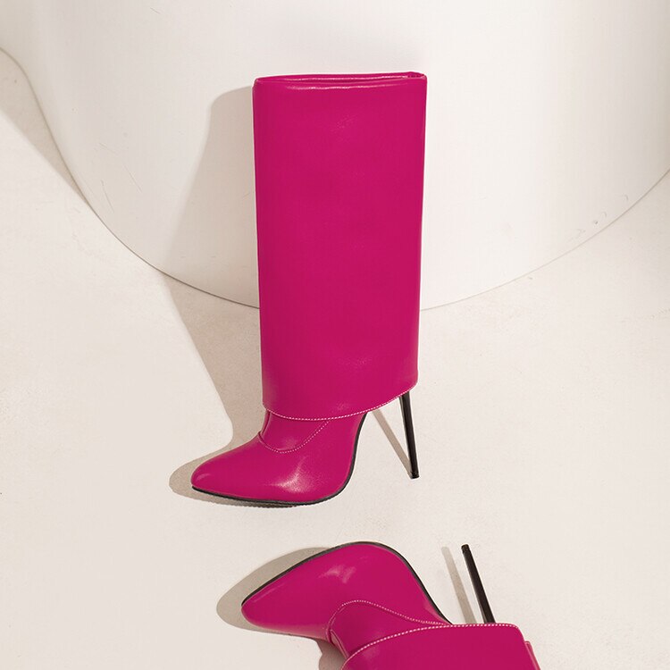 Mid-Calf Hoof Heel Boots