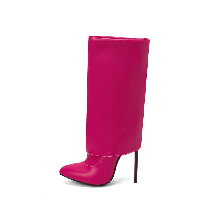 Mid-Calf Hoof Heel Boots