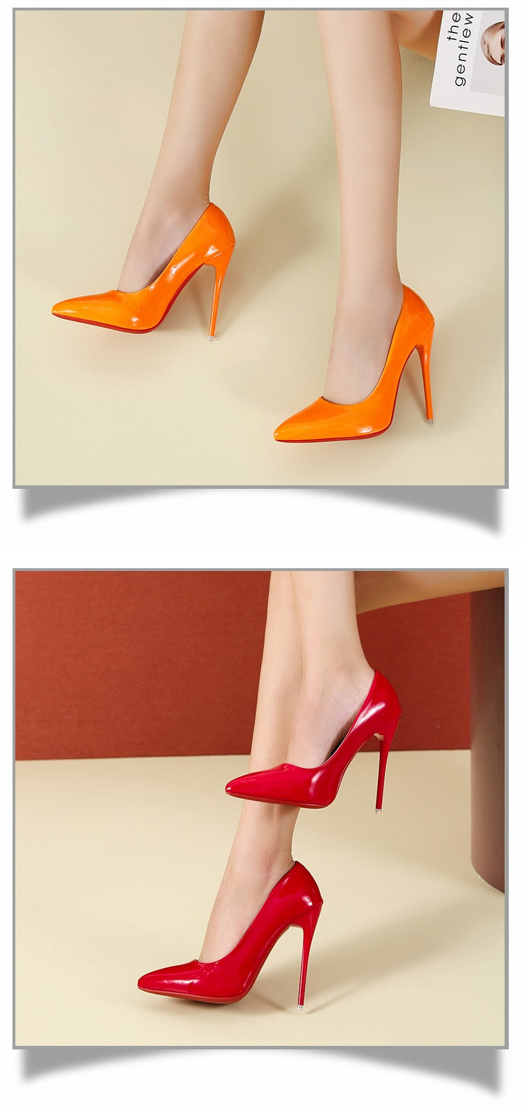 Pointed Toe, Red Sole Stiletto Pumps 12cm