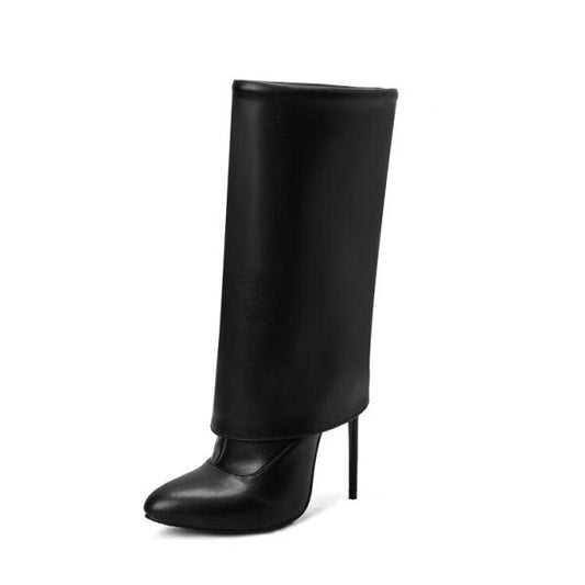 Mid-Calf Hoof Heel Boots