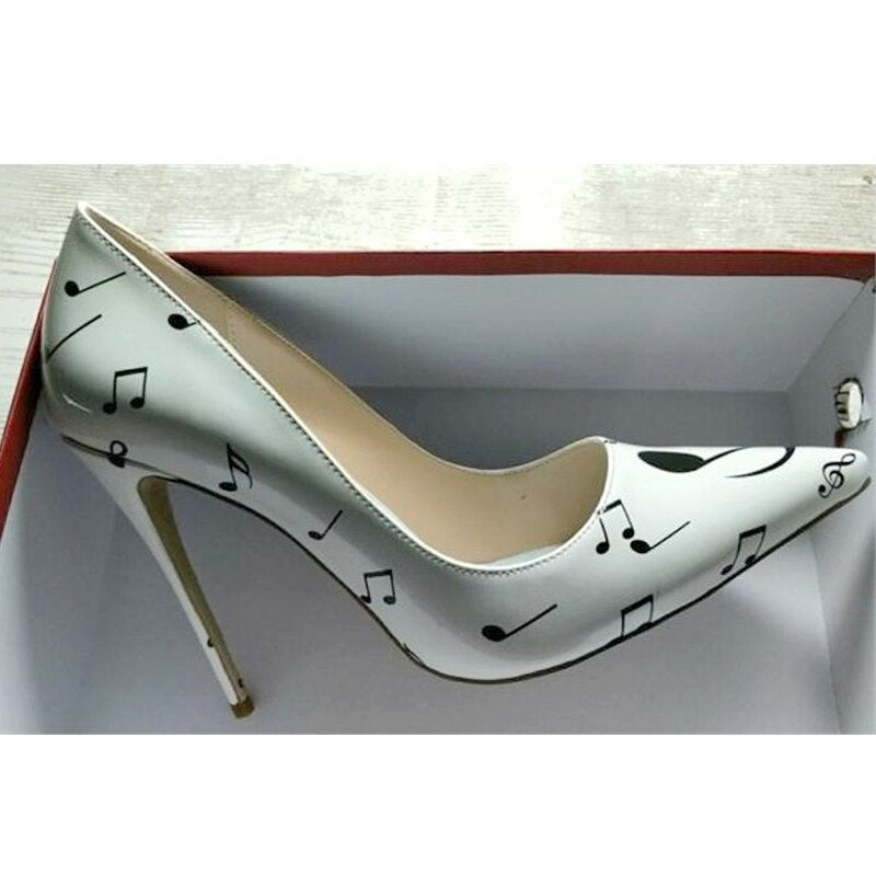 Music Notation Stiletto Pumps