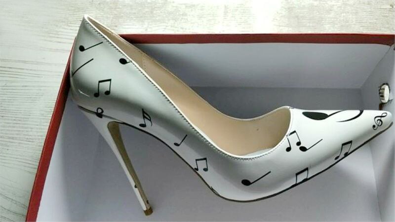 Music Notation Stiletto Pumps