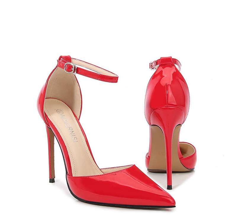 Glossy Pointed Toe Stiletto Heels