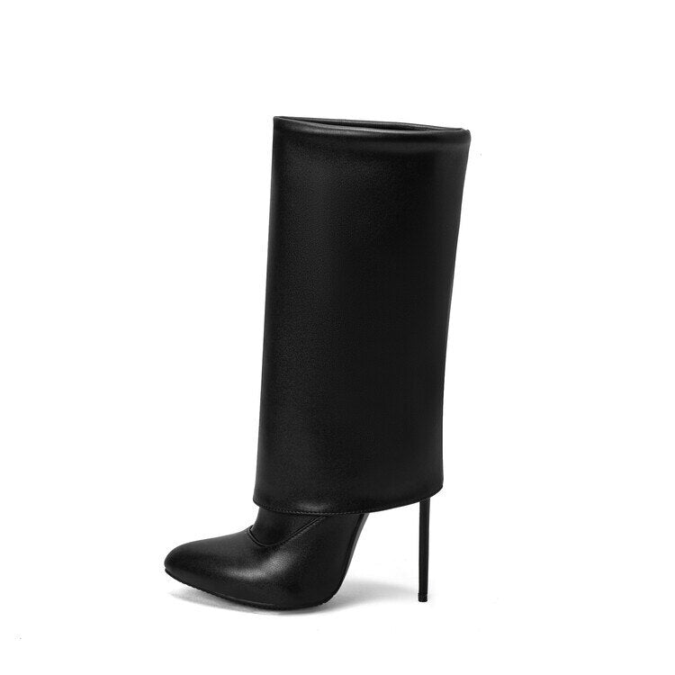 Mid-Calf Hoof Heel Boots