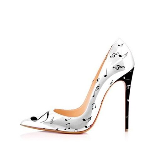 Music Notation Stiletto Pumps