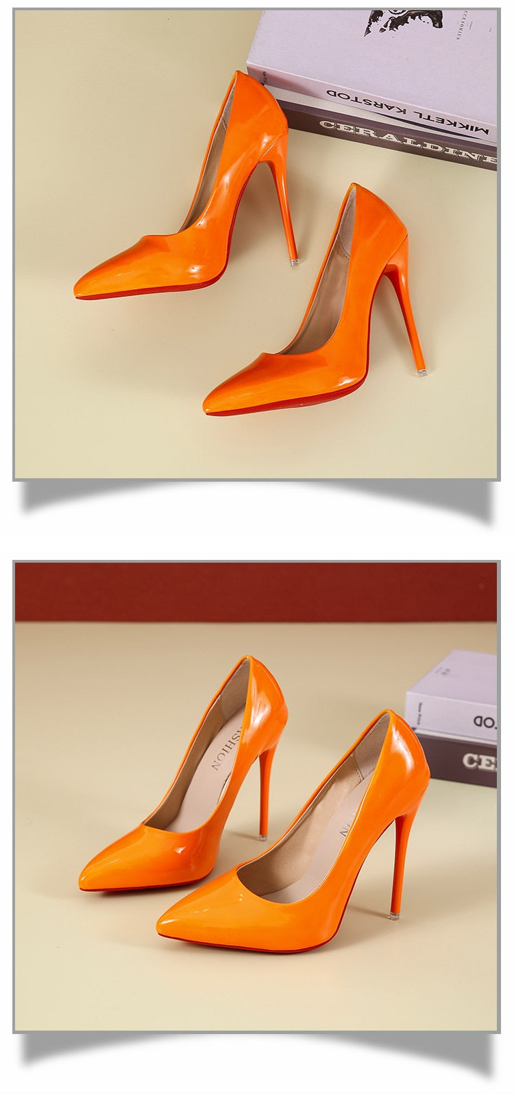 Pointed Toe, Red Sole Stiletto Pumps 12cm