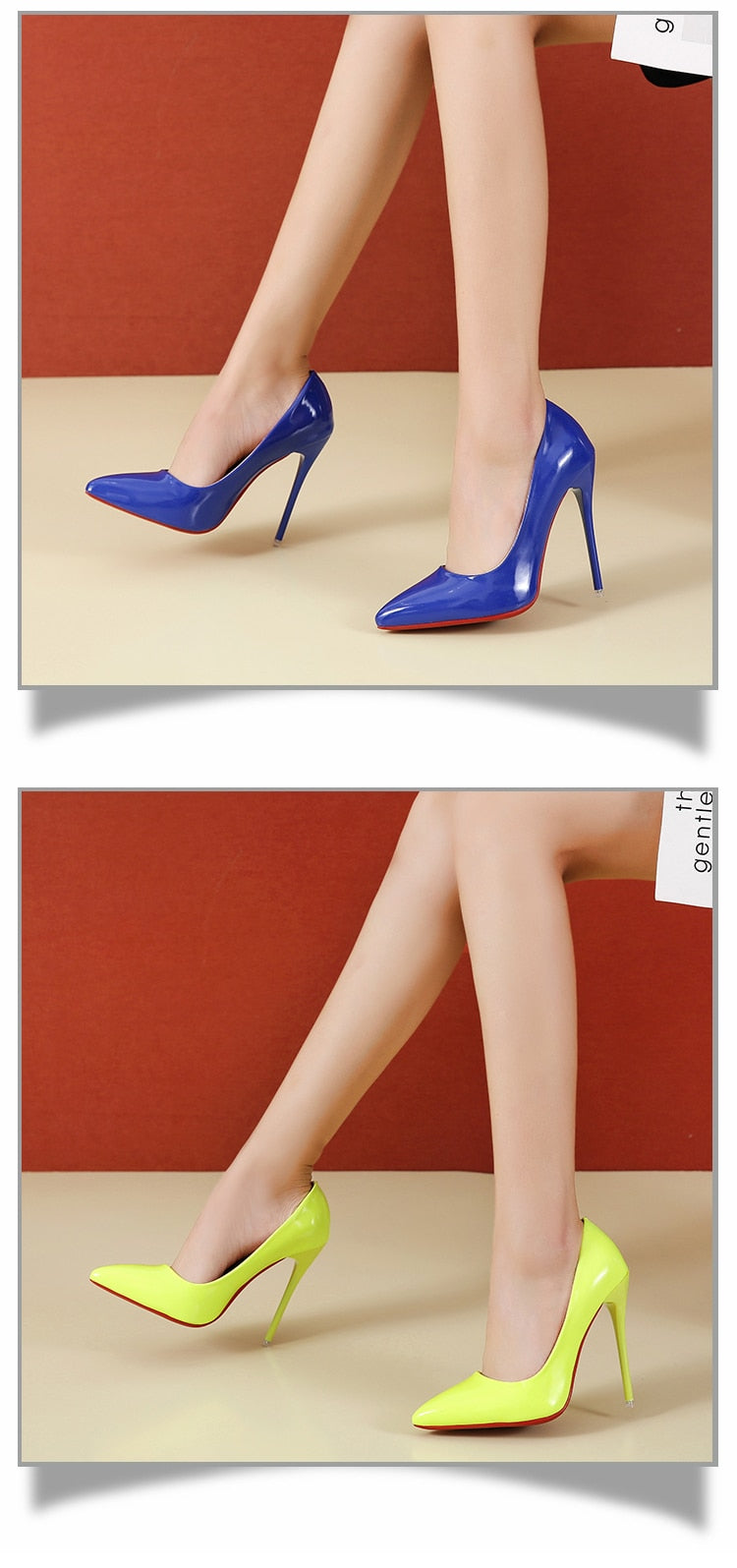 Pointed Toe, Red Sole Stiletto Pumps 12cm