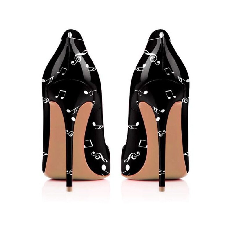 Music Notation Stiletto Pumps