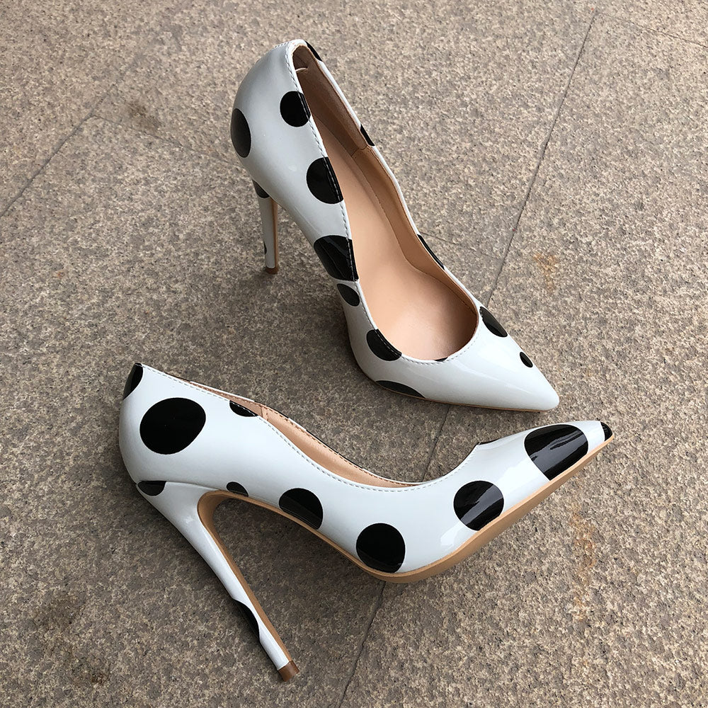 Sexy Polka Dot Print Stiletto High Heels