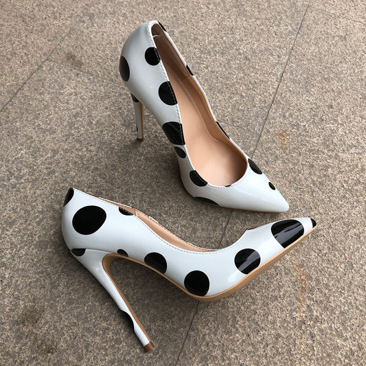 Sexy Polka Dot Print Stiletto High Heels