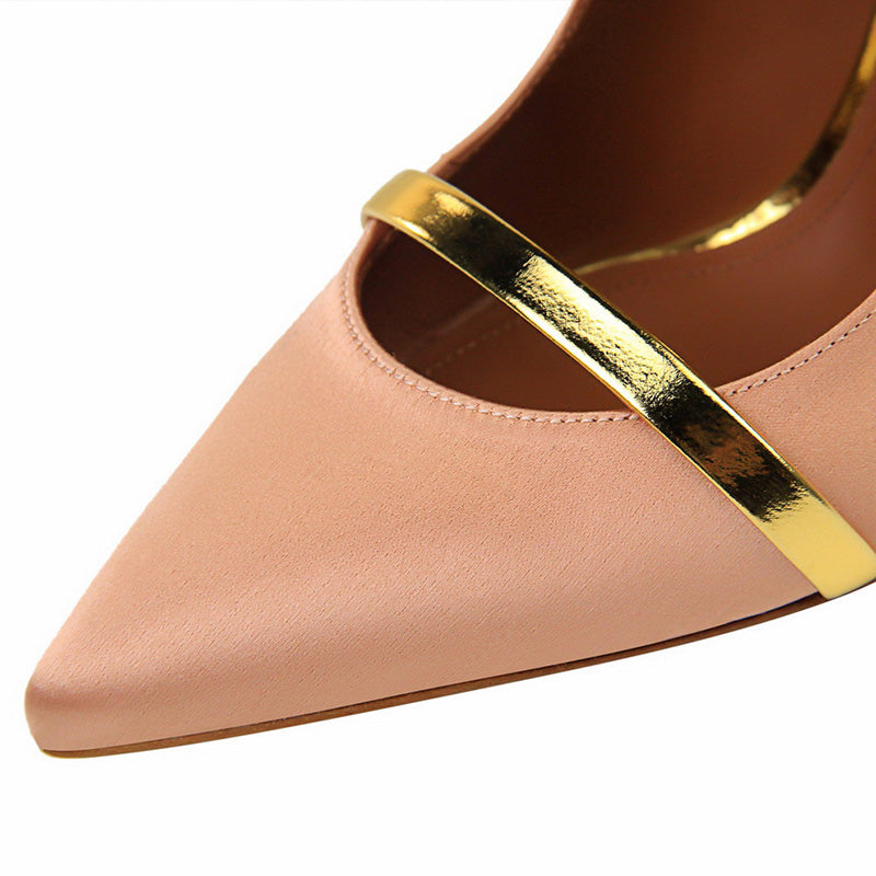 Gorgeous Pointed Toe Silk Mules